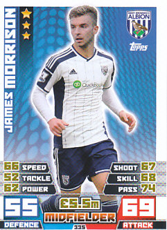 James Morrison West Bromwich Albion 2014/15 Topps Match Attax #335